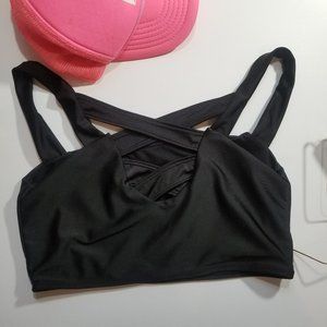 BLACK SPORTS TOP WITH STRAPS